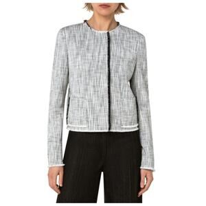 Akris Punto Cropped Flat Tweed Jacket US/10 Medium
